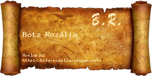 Botz Rozália névjegykártya