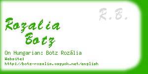 rozalia botz business card